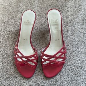 Stuart Weitzman Hot Pink Strappy Heels